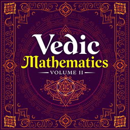 An illustrated cover design for a book titled 'Vedic Mathematics, Volume II'