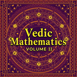 An illustrated cover design for a book titled 'Vedic Mathematics, Volume II'