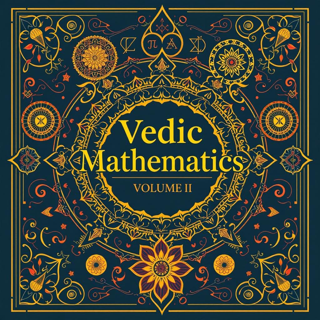 An illustrated cover design for a book titled 'Vedic Mathematics, Volume II'