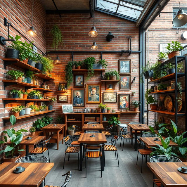 Outdoor café background wall, dimensions 20 meters long and 3 meters high, featuring a brick facade