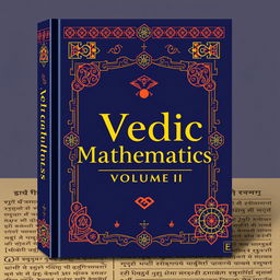 A visually striking cover design for a book titled 'Vedic Mathematics, Volume - II'
