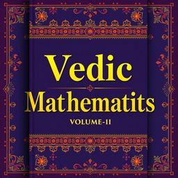 A visually striking cover design for a book titled 'Vedic Mathematics, Volume - II'
