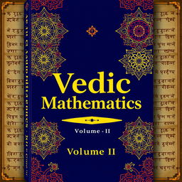 A visually striking cover design for a book titled 'Vedic Mathematics, Volume - II'