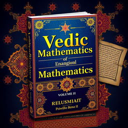 A visually striking cover design for a book titled 'Vedic Mathematics, Volume - II'