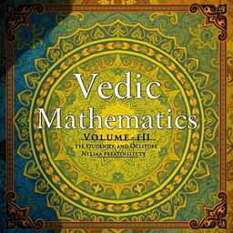 A detailed book cover design for 'Vedic Mathematics, Volume-II'