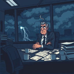 A dark and moody scene depicting the concept of 'Thursday fear'