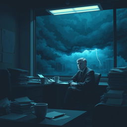 A dark and moody scene depicting the concept of 'Thursday fear'