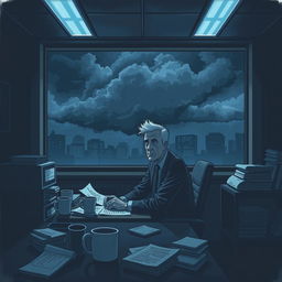 A dark and moody scene depicting the concept of 'Thursday fear'