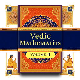 A beautifully designed cover for a book titled 'Vedic Mathematics, Volume-II'