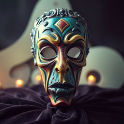 A creative representation of a 'Shame Mask', blending elements of surrealism and symbolism