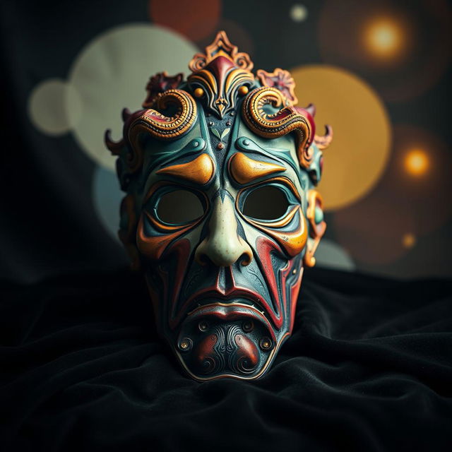 A creative representation of a 'Shame Mask', blending elements of surrealism and symbolism