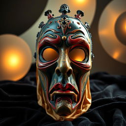 A creative representation of a 'Shame Mask', blending elements of surrealism and symbolism
