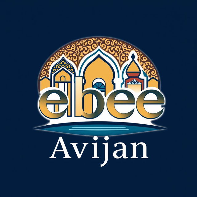 A logo design that creatively incorporates the words 'ebee' and 'Avijan' with a focus on interior and exterior architecture