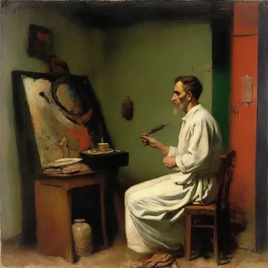 The painter's solomonic decision led him to combine different artistic styles in his masterpiece.