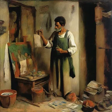 The painter's solomonic decision led him to combine different artistic styles in his masterpiece.