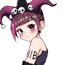 A detailed illustration of Kuromi, the adorable and mischievous character with a punk aesthetic