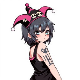 A detailed illustration of Kuromi, the adorable and mischievous character with a punk aesthetic