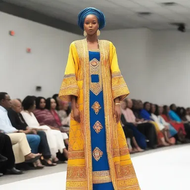 She wore a beautiful traditional Somali dress to the fashion show.