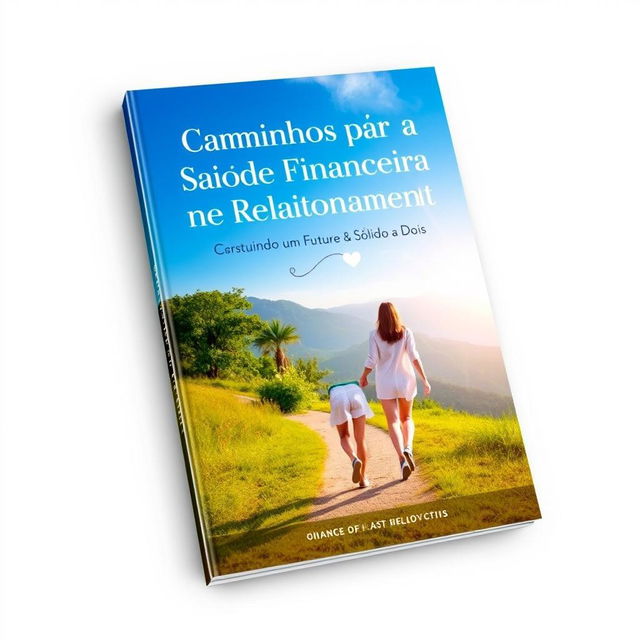 A captivating e-book cover design for 'Caminhos para a Saúde Financeira no Relacionamento: Construindo um Futuro Sólido a Dois'