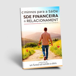 A captivating e-book cover design for 'Caminhos para a Saúde Financeira no Relacionamento: Construindo um Futuro Sólido a Dois'