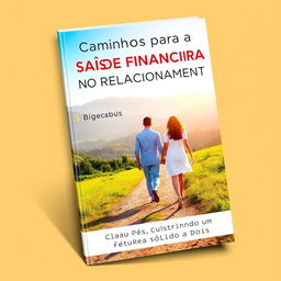 A captivating e-book cover design for 'Caminhos para a Saúde Financeira no Relacionamento: Construindo um Futuro Sólido a Dois'