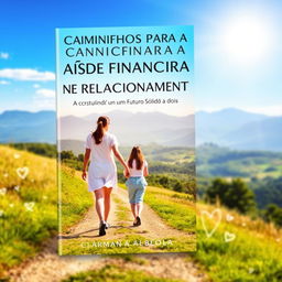 A captivating e-book cover design for 'Caminhos para a Saúde Financeira no Relacionamento: Construindo um Futuro Sólido a Dois'
