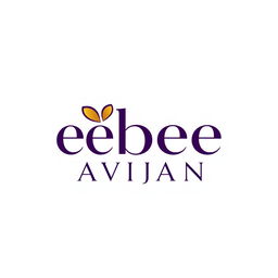A stylish and modern logo design featuring the words 'ebee' and 'Avijan'