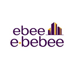 A stylish and modern logo design featuring the words 'ebee' and 'Avijan'