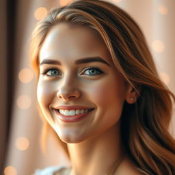 A beautiful portrait of a person with captivating features and a radiant smile