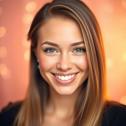 A beautiful portrait of a person with captivating features and a radiant smile