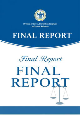 A final report cover design for the Division of Law, Prevention Programs and Public Relations at BAWASLU