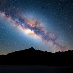 A breathtaking view of the night sky filled with countless stars and a stunning galactic core