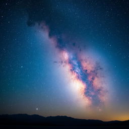A breathtaking view of the night sky filled with countless stars and a stunning galactic core