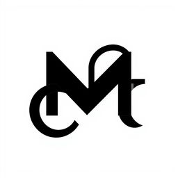 A minimalistic black-and-white icon design featuring the letters E, M, and C