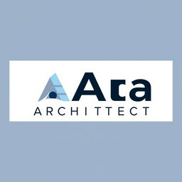 A modern logo design for an architect, featuring geometric shapes and a sleek, minimalist aesthetic