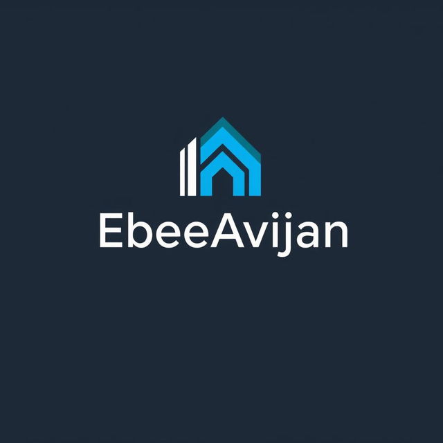 A modern and professional logo design for EbeeAvijan, focusing on interior and exterior architectural design