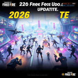 A futuristic scene depicting the impact of the 2026 Free Fire update