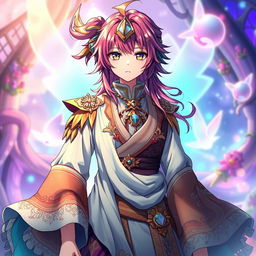 A character dressed in Hiram's attire, inspired by anime style