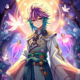 A character dressed in Hiram's attire, inspired by anime style