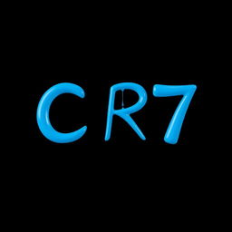 The letters "C R 7" prominently displayed in a vibrant blue with a sleek, modern font