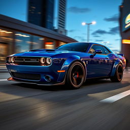A futuristic Dodge Challenger concept car from 2026, showcasing a sleek, aerodynamic design with sharp angles and a modern, aggressive stance
