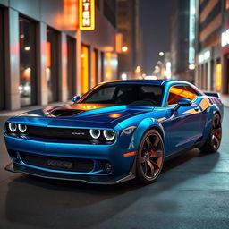 A futuristic concept car inspired by a fusion of a Dodge Challenger and a Chevrolet Camaro for the year 2026