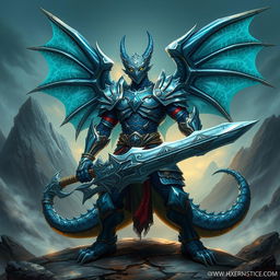 A powerful draconic warrior, showcasing impressive strength and agility