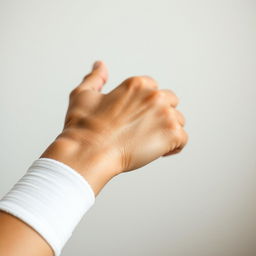A close-up shot of a human arm with a broken bone in a cast