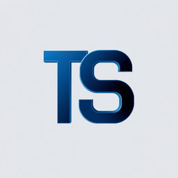 A sleek and modern logo design featuring the letters 'TS'