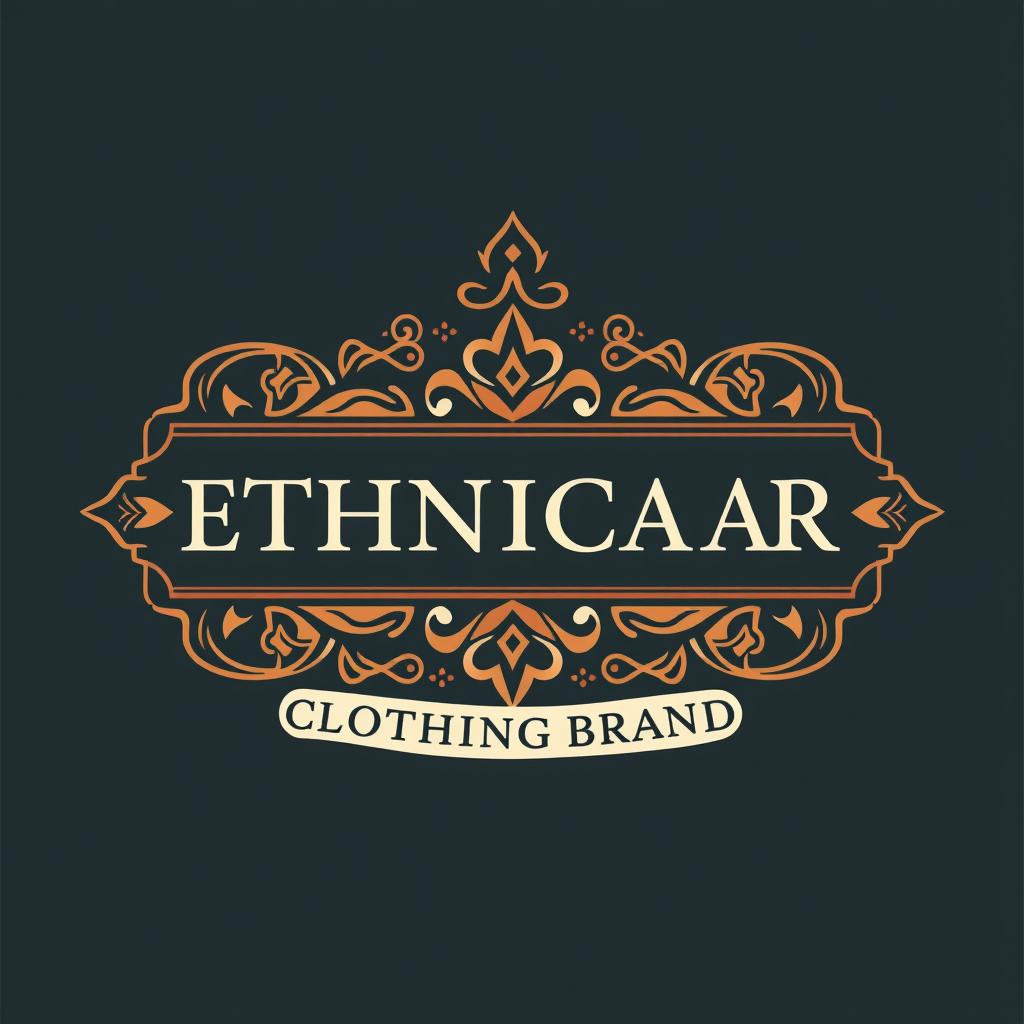A simple and elegant logo design for a clothing brand named 'ETHNICIA AR CLOTHING BRAND'