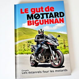 Une couverture de livre intitulée 'Le guide du motard débutant'