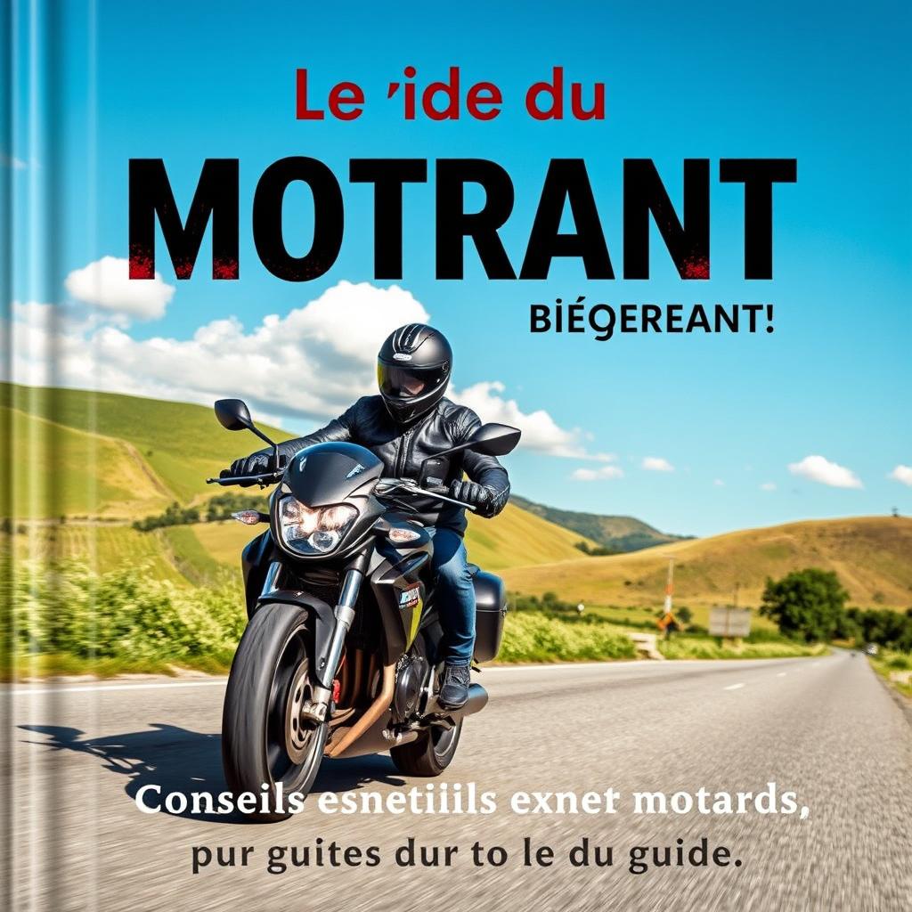 Une couverture de livre intitulée 'Le guide du motard débutant'