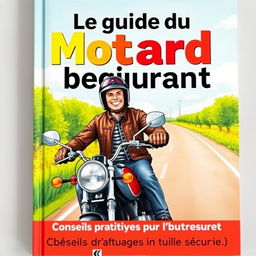 Une couverture de livre intitulée 'Le guide du motard débutant'