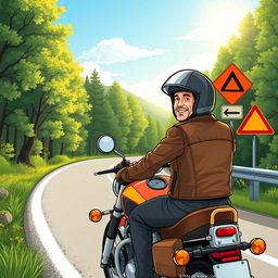 Une illustration pour 'Le guide du motard débutant'